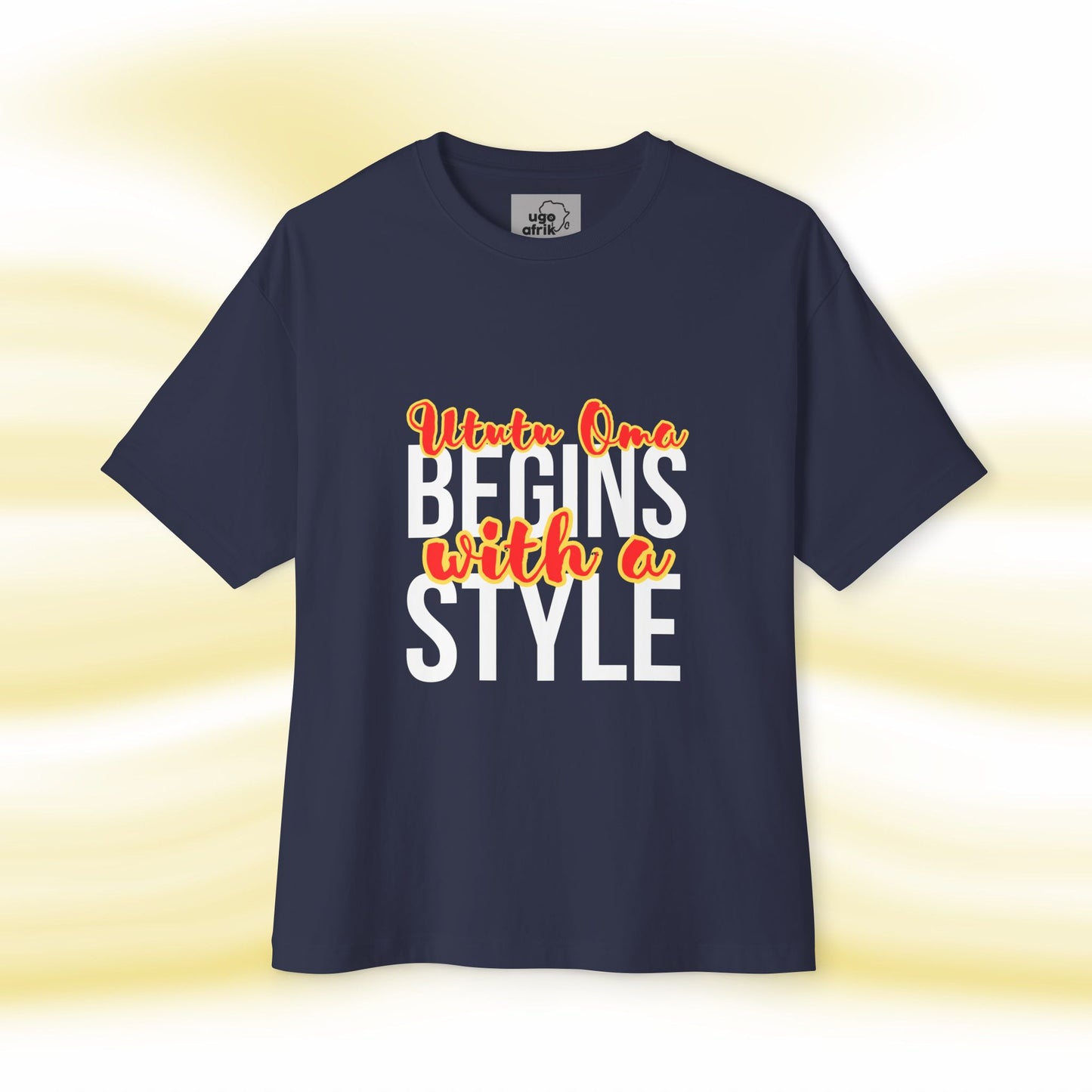 Ogbe Oversized Boxy Unisex TShirt A1 - UgoAfrik
